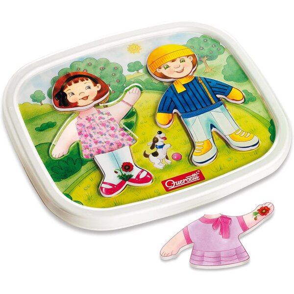 Quercetti Dressy Baby Basic – Magnetisches Spielset für Kinder ab 3 Jahren