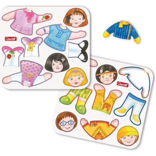 Quercetti Dressy Baby Basic – Magnetisches Spielset für Kinder ab 3 Jahren