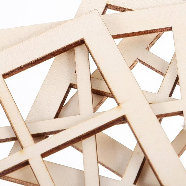 VICASKY Mini-Holzfenster für Puppenhaus-Set, 16-teilig, Rahmen, 4 Gitter