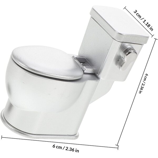 Mini WC in ABS con Suono e Scarico per Casa delle Bambole - Accessorio Decorativo Bagno in Miniatura
