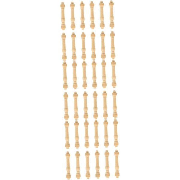 12 Pezzi Corrimano in Legno Beige per Case delle Bambole Miniature Fai da Te