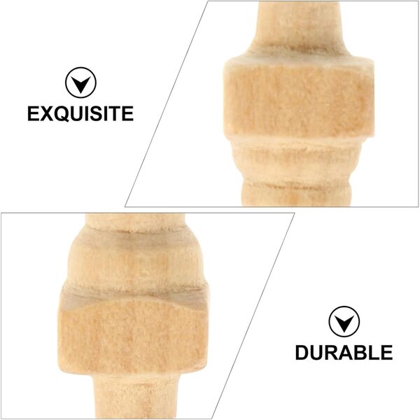 12 Pezzi Corrimano in Legno Beige per Case delle Bambole Miniature Fai da Te