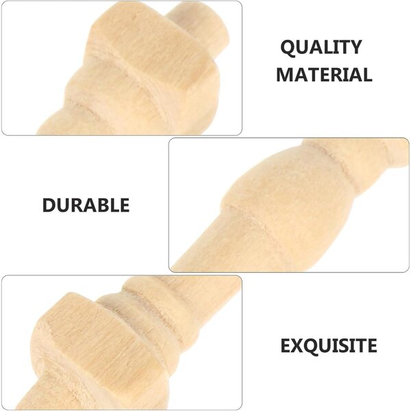 12 Pezzi Corrimano in Legno Beige per Case delle Bambole Miniature Fai da Te