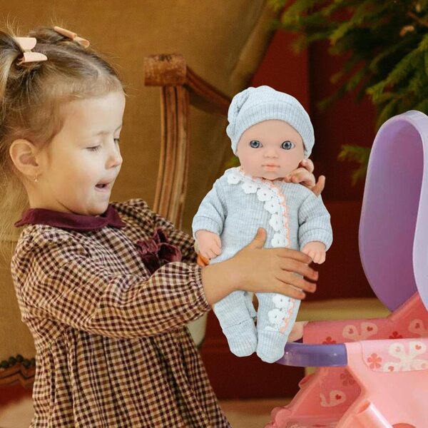 Générique Reborn-Puppe mit Kleidung für Kinder – kreatives Spielen und Rollenspiel – 21 cm