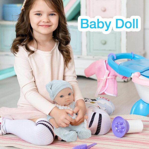 Générique Reborn-Puppe mit Kleidung für Kinder – kreatives Spielen und Rollenspiel – 21 cm