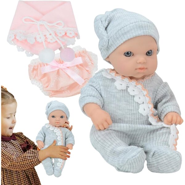 Générique Reborn-Puppe mit Kleidung für Kinder – kreatives Spielen und Rollenspiel – 21 cm