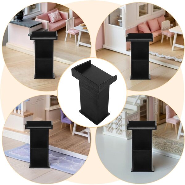 UPKOCH Podio in Legno per Casa delle Bambole Scala 1:12, Design Realistico e Robusto