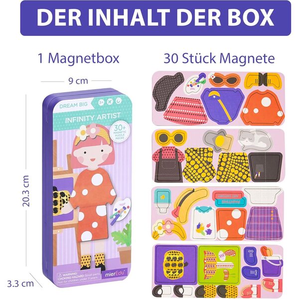 mierEdu Magnetische Puzzle-Box für Künstler – Kreativität und Unterhaltung für Kinder