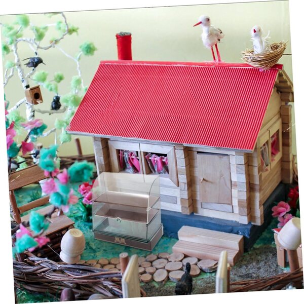 Mini Vetrina per Torte in Miniatura in ABS per Casa delle Bambole, Mobiletto Colorato