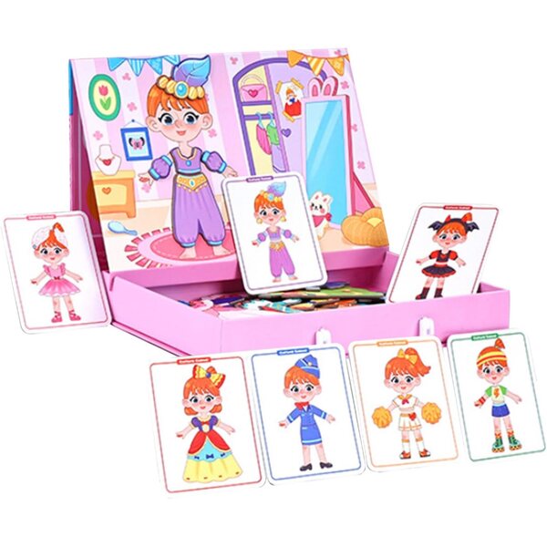 Doppelseitiges Magnetspiel 27x20x4,3 cm, interaktives Lernspiel für Kinder