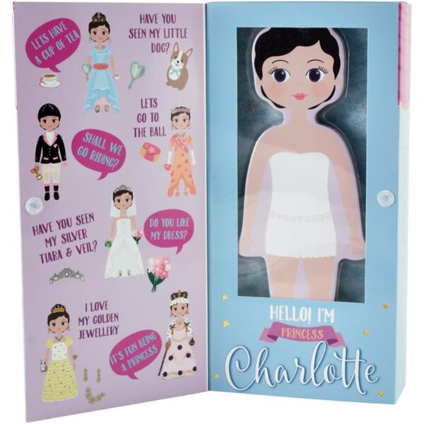 Floss & Rock Charlotte Magnetische Puppe mit 6 echten Kleidungsstücken