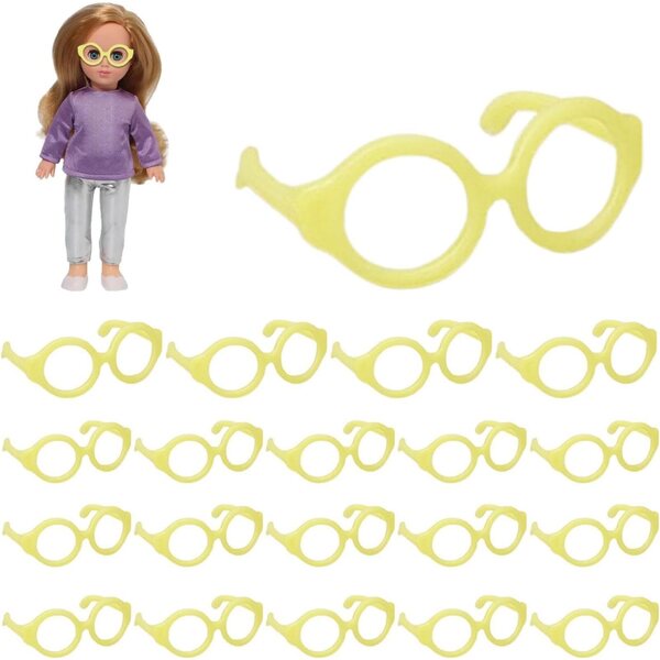 Set mit 20 Mini-Brillen für Puppen – leichtes und robustes Zubehör aus hochwertigem PP