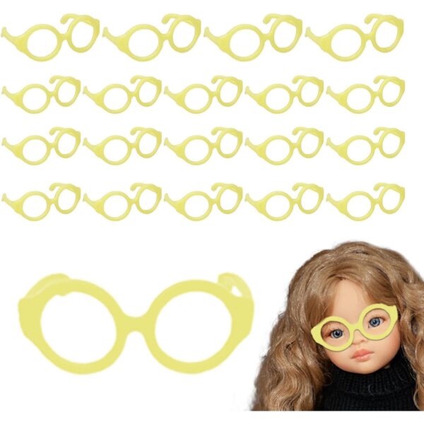 Set mit 20 Mini-Brillen für Puppen – leichtes und robustes Zubehör aus hochwertigem PP