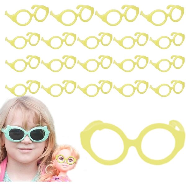 Set mit 20 Mini-Brillen für Puppen – leichtes und robustes Zubehör aus hochwertigem PP