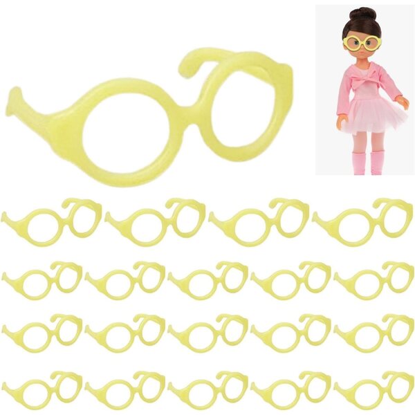 Set mit 20 Mini-Brillen für Puppen – leichtes und robustes Zubehör aus hochwertigem PP
