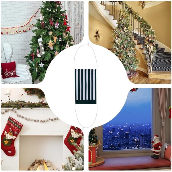 Hamac di Natale a righe per bambole – Decorazione festiva e comoda per la casa delle bambole