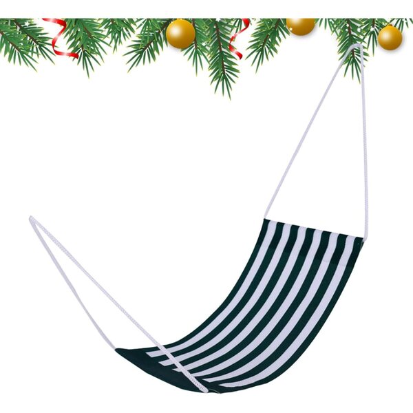 Hamac di Natale a righe per bambole – Decorazione festiva e comoda per la casa delle bambole