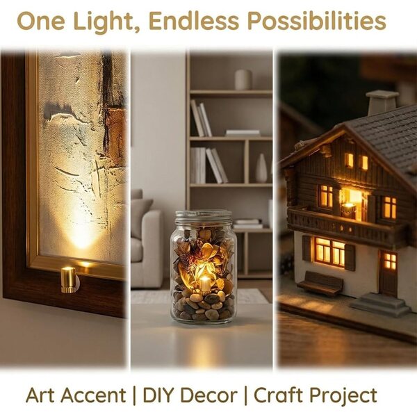 DIY-Miniatur-Minihaus-Set mit warmem Licht für Dekorationen und kreative Projekte