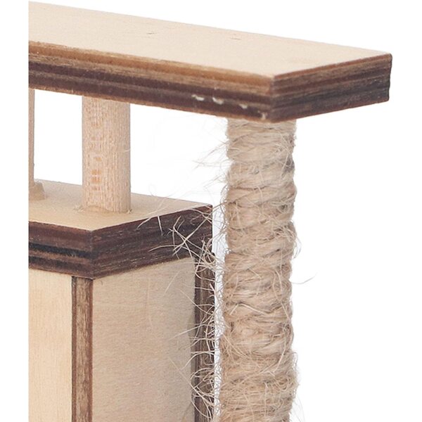 Cryfokt Miniatura Scala per Gatto in Legno di Betulla Realistica 1:12 per Case delle Bambole