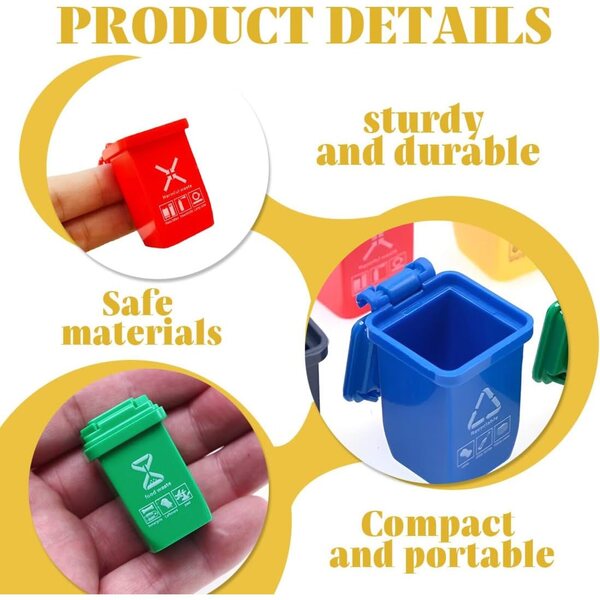 Set 5 Mini Cestini Spazzatura per Case delle Bambole e Decorazioni Miniatura LKJAUOZ
