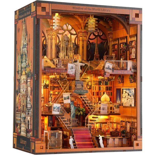 Kit biblioteca miniatura LED fai-da-te per adulti e adolescenti – regalo unico e creativo