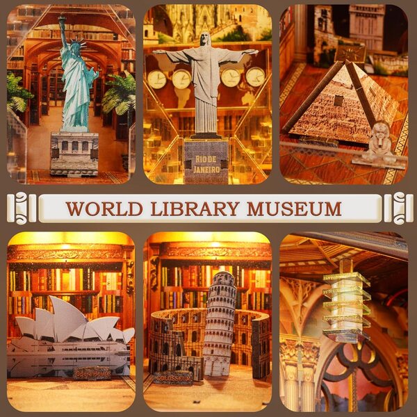 Kit biblioteca miniatura LED fai-da-te per adulti e adolescenti – regalo unico e creativo
