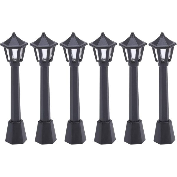 Mini-Gartenlampen für den Modellbau – 6er-Set aus sicherem Kunststoff