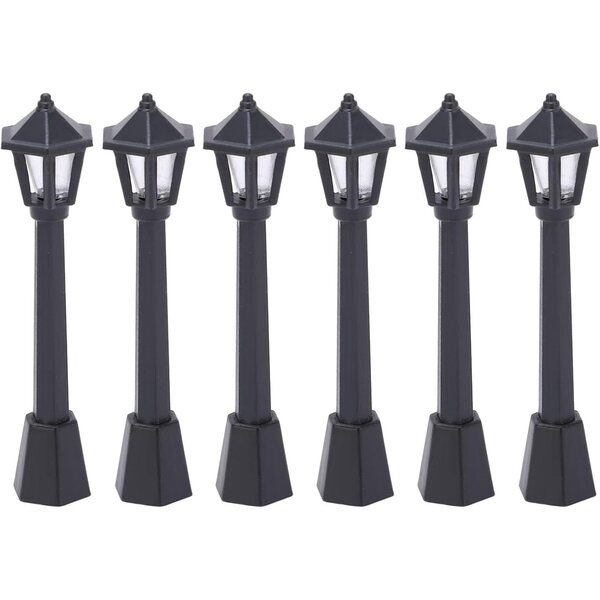 Mini-Gartenlampen für den Modellbau – 6er-Set aus sicherem Kunststoff