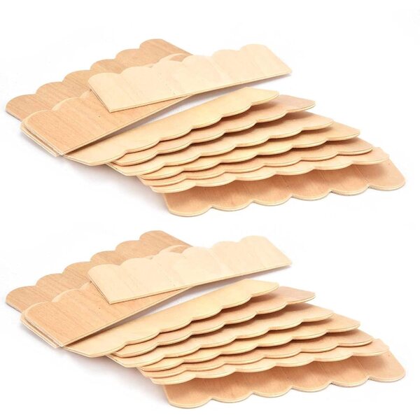 Set mit 12 hölzernen Bardeaux 1:12 für Puppenhäuser – realistische Miniatur-Accessoires