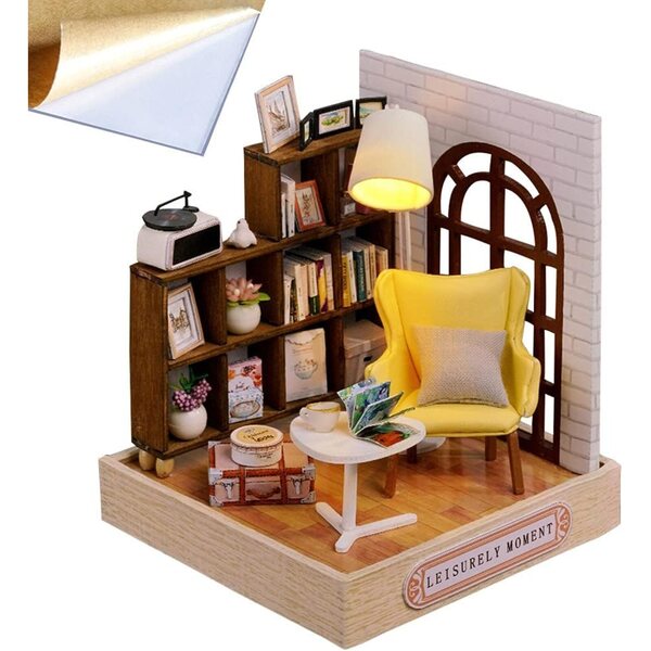 DIY-Miniatur-Puppenhaus-Bausatz – 4 Landschaftsszenen aus Holz – handgefertigte Dekorationen