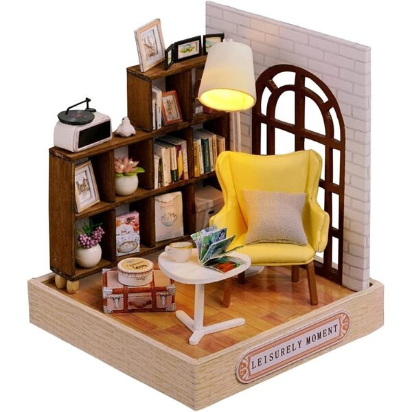 DIY-Miniatur-Puppenhaus-Bausatz – 4 Landschaftsszenen aus Holz – handgefertigte Dekorationen