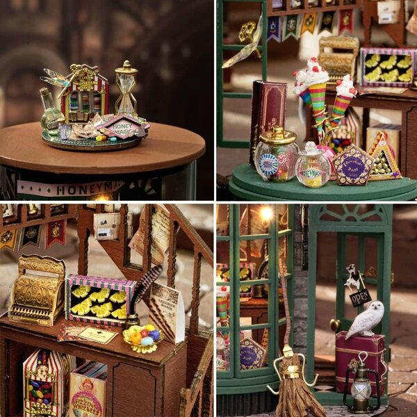 3D-Miniatur-Puppenhaus-Bausatz aus Holz zusammenbauen – kreatives und dekoratives Geschenk