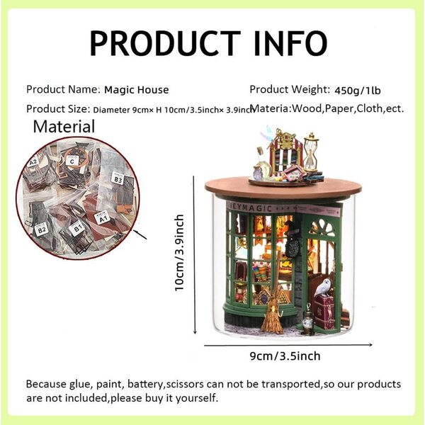 3D-Miniatur-Puppenhaus-Bausatz aus Holz zusammenbauen – kreatives und dekoratives Geschenk