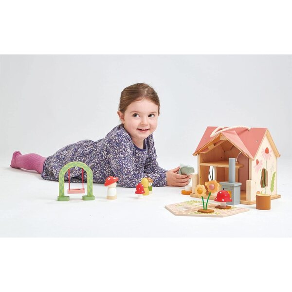 Tender Leaf Toys Casa delle Bambole Rosewood in Legno Sostenibile con Accessori Completi