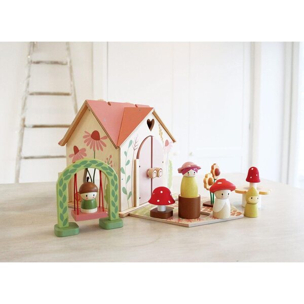 Tender Leaf Toys Casa delle Bambole Rosewood in Legno Sostenibile con Accessori Completi