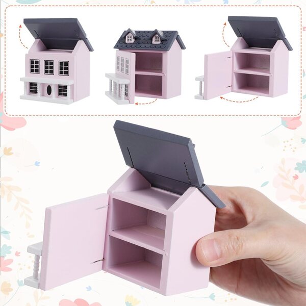 Casa delle bambole 3D in legno Toyvian miniatura elegante e decorativa