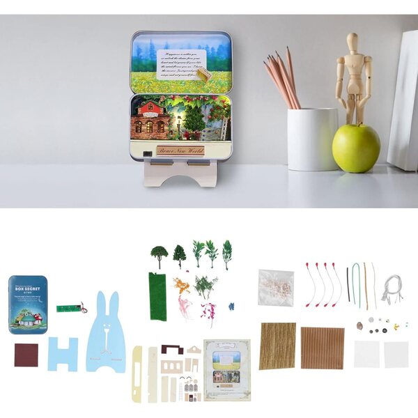 Kit Casa delle Bambole in Legno DIY - Gioco Educativo Creativo per Bambini e Famiglie