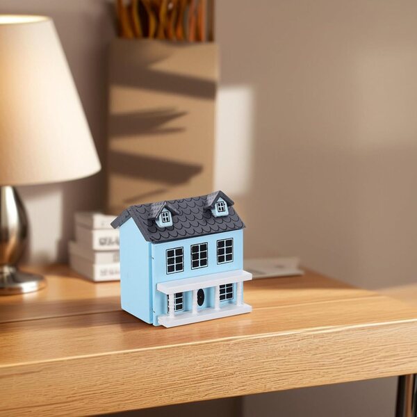 Miniatur-Dekohaus aus Holz für Puppenhaus und Minivilla