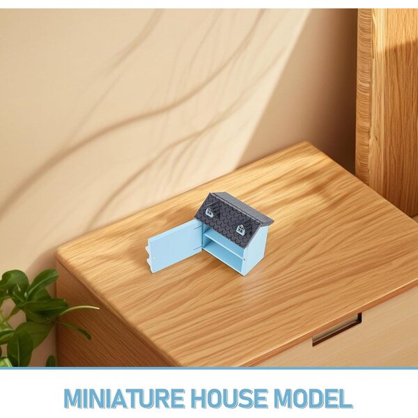 Miniatur-Dekohaus aus Holz für Puppenhaus und Minivilla