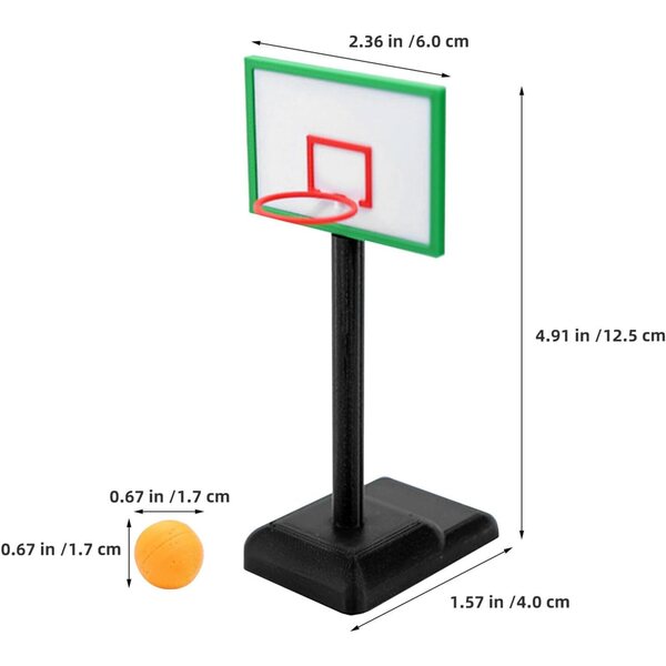 Mini Basket Garvalon: Panier e Pallone Giocattolo Multicolore per Casa delle Bambole