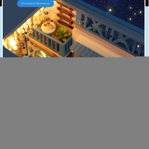 Booknook 3D Miniatur Brise Marine – Dekorativer Holzbausatz