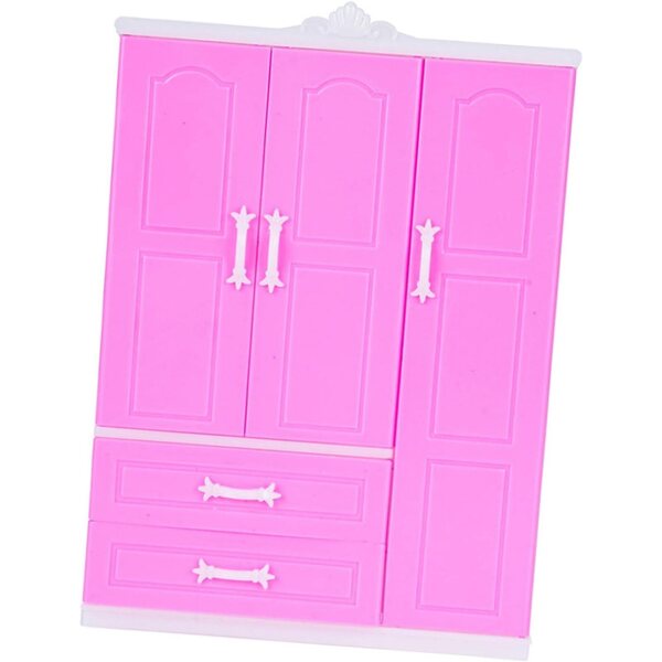 Armadio per bambole 30 cm in miniatura, organizer per vestiti, mobili realistici