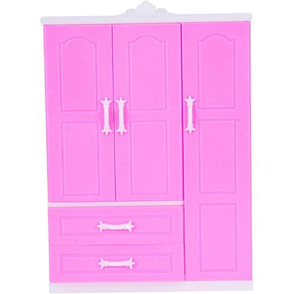 Armadio per bambole 30 cm in miniatura, organizer per vestiti, mobili realistici