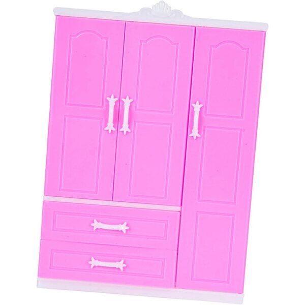 Armadio per bambole 30 cm in miniatura, organizer per vestiti, mobili realistici