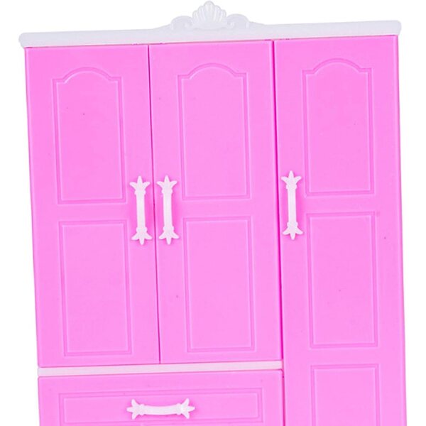 Armadio per bambole 30 cm in miniatura, organizer per vestiti, mobili realistici