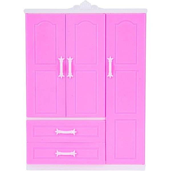 Armadio per bambole 30 cm in miniatura, organizer per vestiti, mobili realistici