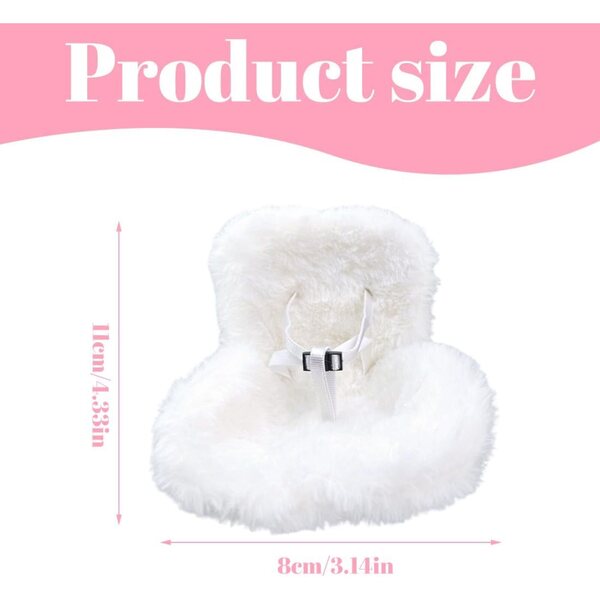 Seggiolino Sicurezza per Bambole GXGM in peluche con clip aria e fragranza, bianco