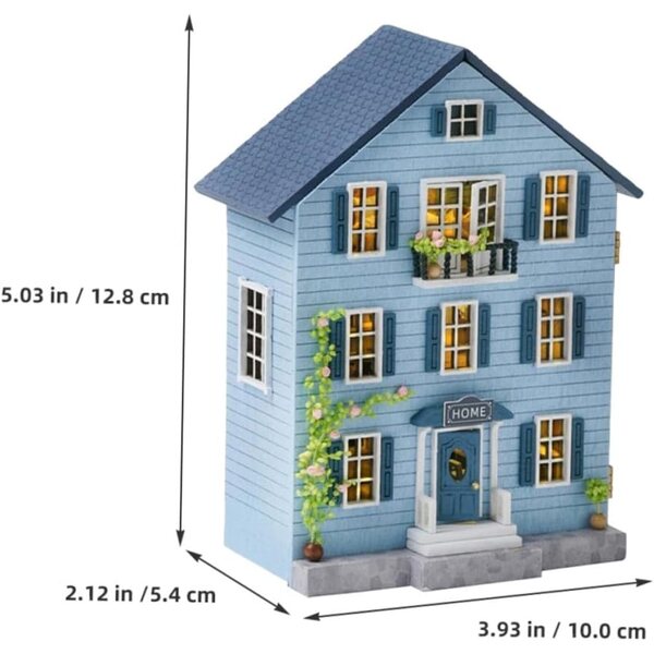 Kit Casa Miniatura in Legno con Arredi Dettagliati, Portatile e Creativo per Natale