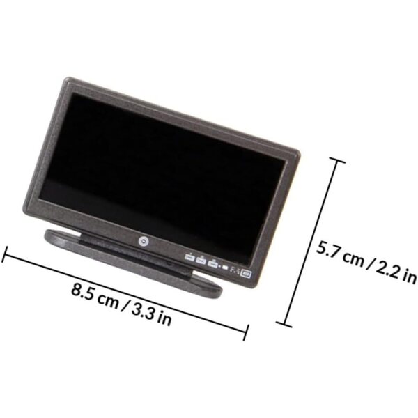 Mini TV a Schermo Piatto per Casa delle Bambole con Telecomando - Decorazione Miniatura
