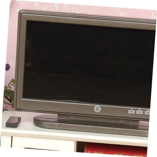 Mini TV a Schermo Piatto per Casa delle Bambole con Telecomando - Decorazione Miniatura